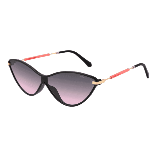 Funky Buddha Katzenaugen Sonnenbrille FBS2011 55001 in Schwarz – 45° Seitenansicht