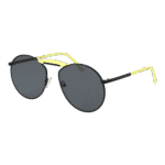 Funky Buddha Rund Sonnenbrille FBS2024 57001 in Schwarz – 45° Seitenansicht