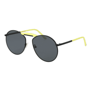 Funky Buddha Rund Sonnenbrille FBS2024 57001 in Schwarz – 45° Seitenansicht