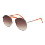 Funky Buddha Rund Sonnenbrille FBS2024 57002 in Silber – 45° Seitenansicht