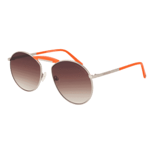 Funky Buddha Rund Sonnenbrille FBS2024 57002 in Silber – 45° Seitenansicht