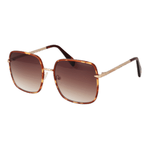 Funky Buddha Quadrat Sonnenbrille FBS2025 58003 in Braun – 45° Seitenansicht