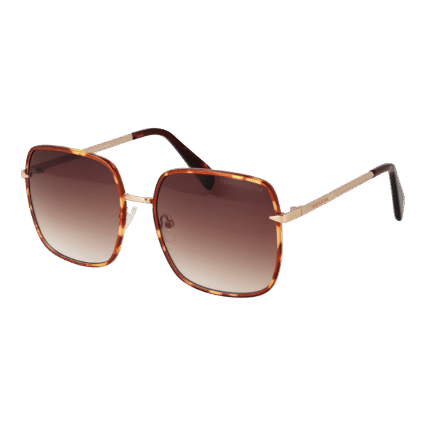 Funky Buddha Quadrat Sonnenbrille FBS2025 58003 in Braun – 45° Seitenansicht
