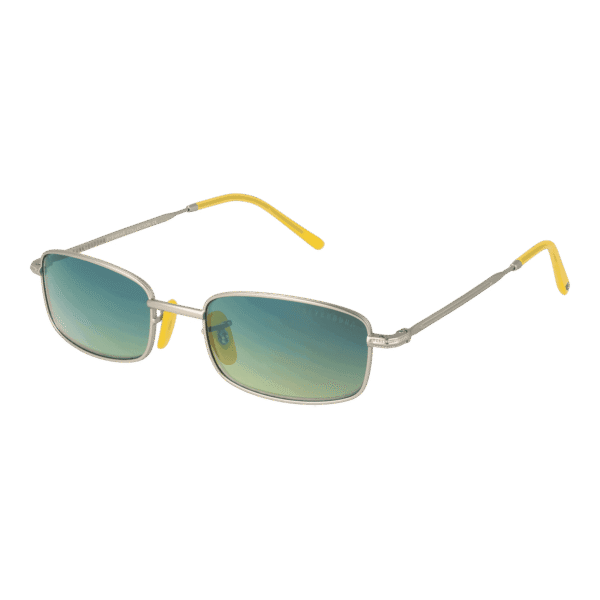 Funky Buddha Sonnenbrille FBS2026 51002 – 45° Seitenansicht Funky Buddha Rechteck Sonnenbrille FBS2026 51002 in Silber – 45° Seitenansicht