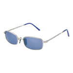 Funky Buddha Rechteck Sonnenbrille FBS2026 51004 in Silber – 45° Seitenansicht