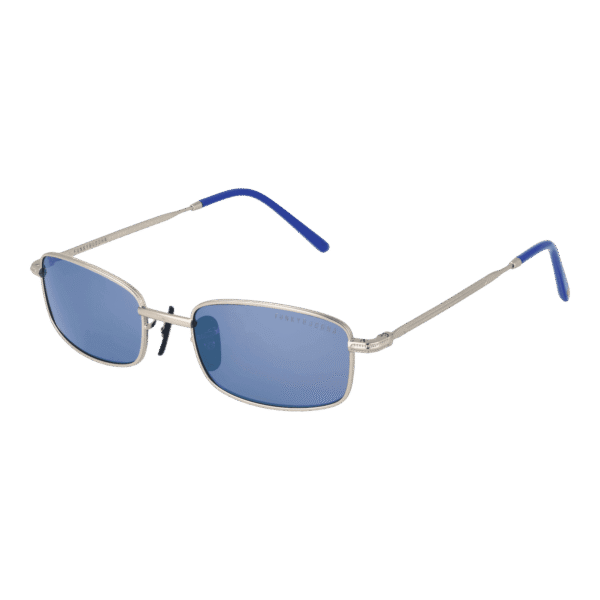 Funky Buddha Rechteck Sonnenbrille FBS2026 51004 in Silber – 45° Seitenansicht