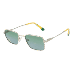 Funky Buddha Rechteck Sonnenbrille FBS2028 48002 in Silber – 45° Seitenansicht