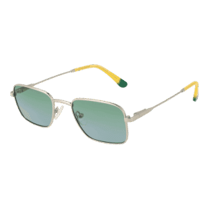 Funky Buddha Rechteck Sonnenbrille FBS2028 48002 in Silber – 45° Seitenansicht