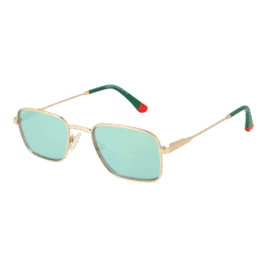 Funky Buddha Rechteck Sonnenbrille FBS2028 48004 in Gold – 45° Seitenansicht