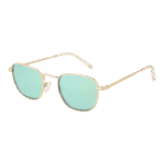 Funky Buddha Rechteck Sonnenbrille FBS2030 48001 in Gold – 45° Seitenansicht