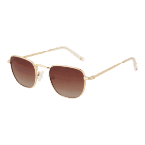 Funky Buddha Rechteck Sonnenbrille FBS2030 48002 in Gold – 45° Seitenansicht