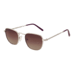 Funky Buddha Rechteck Sonnenbrille FBS2030 48003 in Silber – 45° Seitenansicht