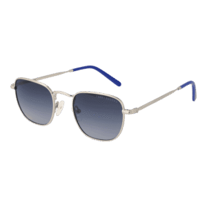 Funky Buddha Rechteck Sonnenbrille FBS2030 48004 in Silber – 45° Seitenansicht