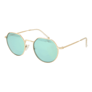 Funky Buddha Rechteck Sonnenbrille FBS2031 53001 in Gold – 45° Seitenansicht