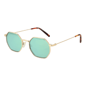 Funky Buddha Quadrat Sonnenbrille FBS2032 49001 in Gold – 45° Seitenansicht