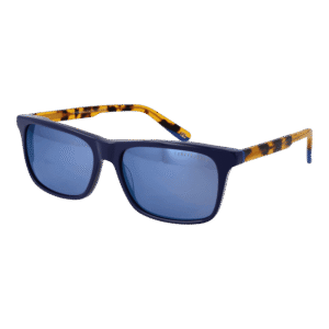 Funky Buddha Rechteck Sonnenbrille FBS2033 59001 in Blau – 45° Seitenansicht