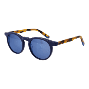 Funky Buddha Rund Sonnenbrille FBS2034 52001 in Blau – 45° Seitenansicht