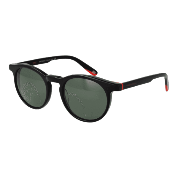 Funky Buddha Rund Sonnenbrille FBS2034 52002 in Schwarz – 45° Seitenansicht
