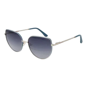 Funky Buddha Schmetterling Sonnenbrille FBS2029 59004 in Silber – 45° Seitenansicht