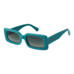 Funky Buddha Rechteck Sonnenbrille FBS2040 53002 in Türkis – 45° Seitenansicht