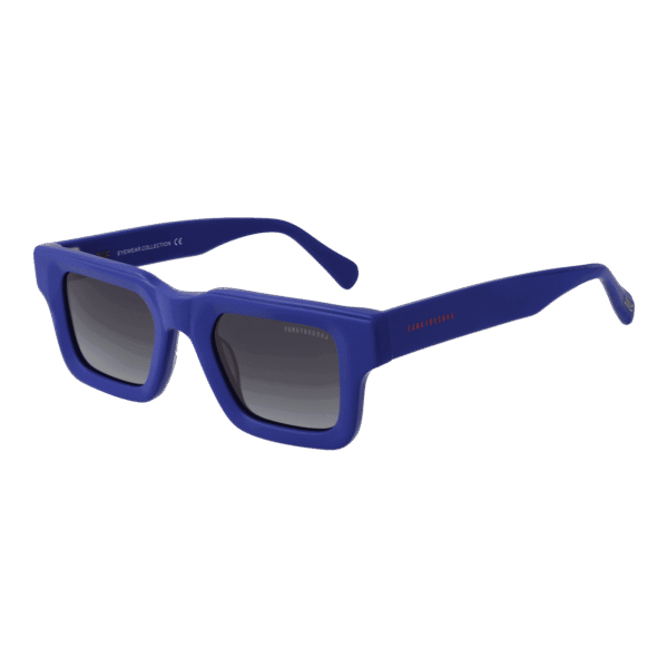 Funky Buddha Rechteck Sonnenbrille FBS2041 48001 in Blau – 45° Seitenansicht