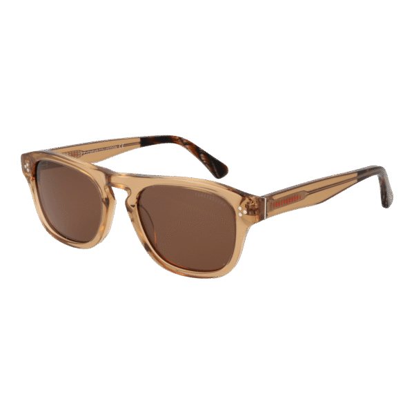 Funky Buddha Oval Sonnenbrille FBS2042 54005 in Braun – 45° Seitenansicht