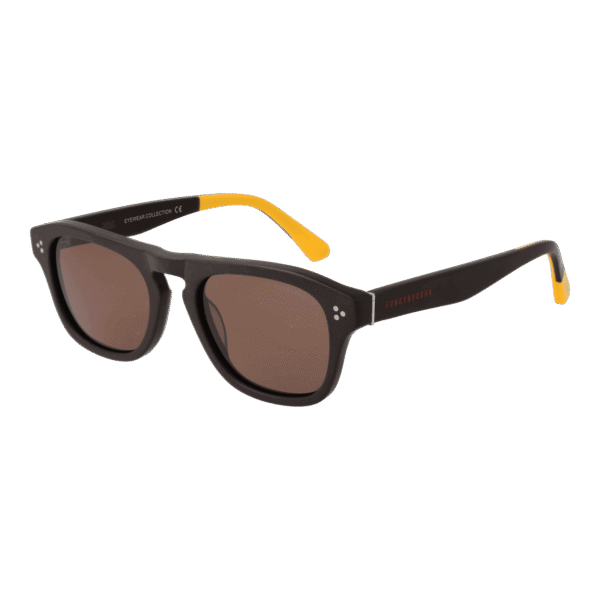 Funky Buddha Rechteck Sonnenbrille FBS2042 52006 in Braun – 45° Seitenansicht