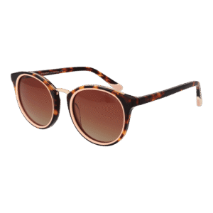 Funky Buddha Rund Sonnenbrille FBS2046 51001 in Braun – 45° Seitenansicht