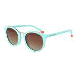 Funky Buddha Rund Sonnenbrille FBS2046 51003 in Türkis – 45° Seitenansicht