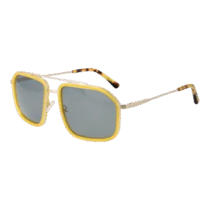 Funky Buddha Pilotenbrille Sonnenbrille FBS2048 58001 in Gelb – 45° Seitenansicht