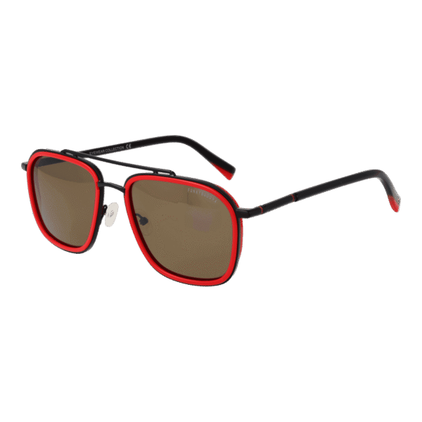 Funky Buddha Pilotenbrille Sonnenbrille FBS2054 55001 in Rot – 45° Seitenansicht