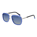 Funky Buddha Rund Sonnenbrille FBS2054 55004 in Blau – 45° Seitenansicht