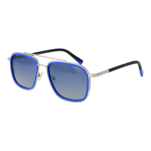 Funky Buddha Rund Sonnenbrille FBS2054 55004 in Blau – 45° Seitenansicht