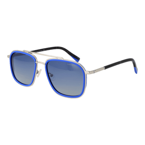 Funky Buddha Rund Sonnenbrille FBS2054 55004 in Blau – 45° Seitenansicht