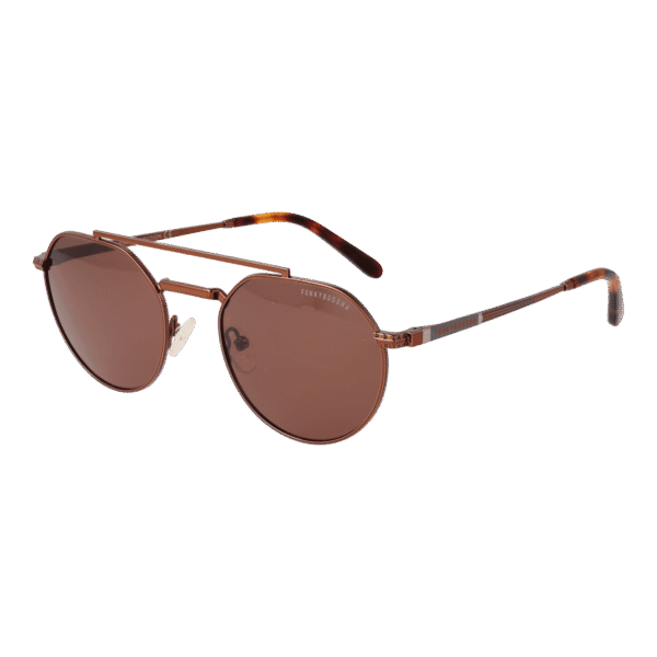 Funky Buddha Pilotenbrille Sonnenbrille FBS2057 53001 in Kupfer – 45° Seitenansicht