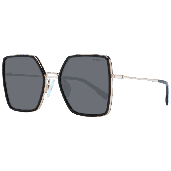 Ana Hickmann Quadrat Sonnenbrille HIY3002 52A01 in Schwarz – 45° Seitenansicht