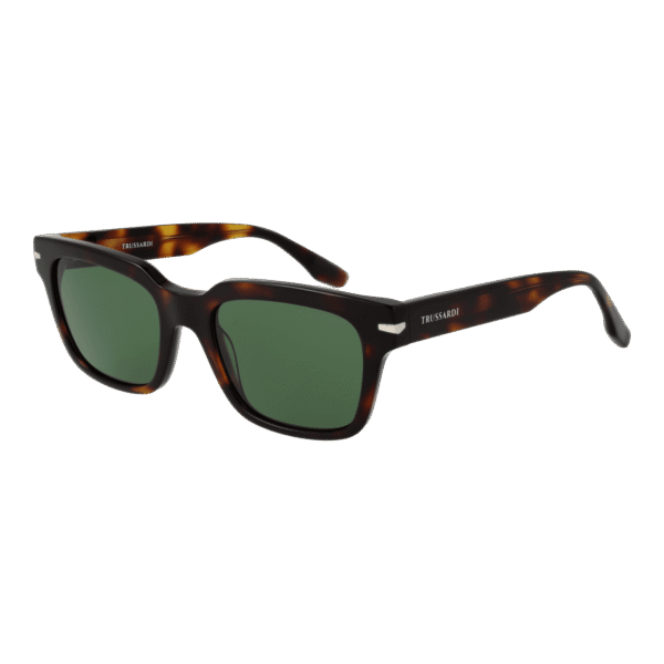 Trussardi Quadrat Sonnenbrille TSM9004 53G21 in Braun – 45° Seitenansicht