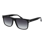 Trussardi Quadrat Sonnenbrille TSM9006 57A01 in Schwarz – 45° Seitenansicht