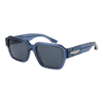 Trussardi Quadrat Sonnenbrille TSM9007 55T03 in Blau – 45° Seitenansicht