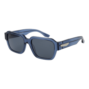 Trussardi Quadrat Sonnenbrille TSM9007 55T03 in Blau – 45° Seitenansicht