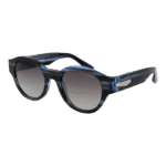 Trussardi Rund Sonnenbrille TSM9008 51E02 in Schwarz – 45° Seitenansicht