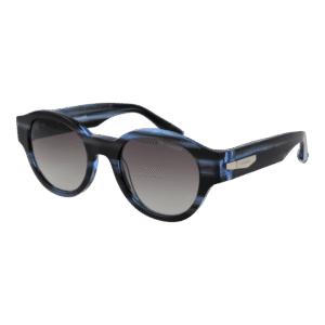 Trussardi Rund Sonnenbrille TSM9008 51E02 in Schwarz – 45° Seitenansicht