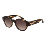 Trussardi Rund Sonnenbrille TSM9008 51E04 in Braun – 45° Seitenansicht