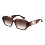 Trussardi Rechteck Sonnenbrille TSW9011 55T01 in Braun – 45° Seitenansicht