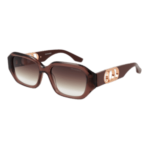 Trussardi Rechteck Sonnenbrille TSW9011 55T01 in Braun – 45° Seitenansicht
