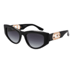 Trussardi Katzenaugen Sonnenbrille TSW9013 54A02 in Schwarz – 45° Seitenansicht