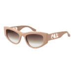Trussardi Quadrat Sonnenbrille TSW9013 54D01 in Beige – 45° Seitenansicht