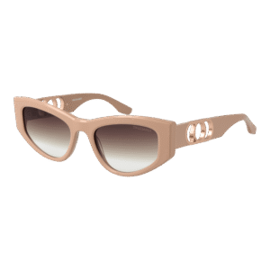 Trussardi Quadrat Sonnenbrille TSW9013 54D01 in Beige – 45° Seitenansicht