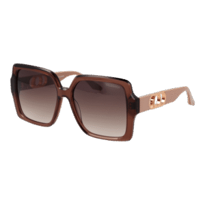 Trussardi Quadrat Sonnenbrille TSW9014 56T03 in Braun – 45° Seitenansicht