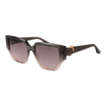 Trussardi Rechteck Sonnenbrille TSW9023 55C01 in Grau – 45° Seitenansicht